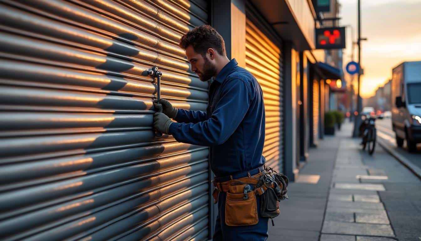 serrurier d'urgence disponible tôt le matin pour dépanner votre rideau métallique rapidement et efficacement.