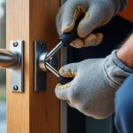 découvrez comment un serrurier installe des cylindres à bouton pour faciliter la sortie et améliorer la sécurité de votre porte.